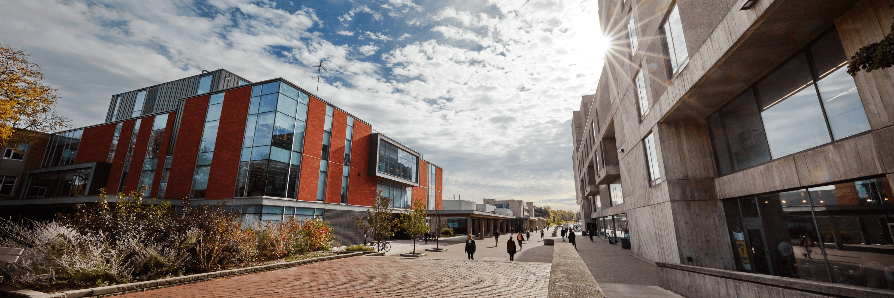 Walkway between the University Centre and the Thornbrough building