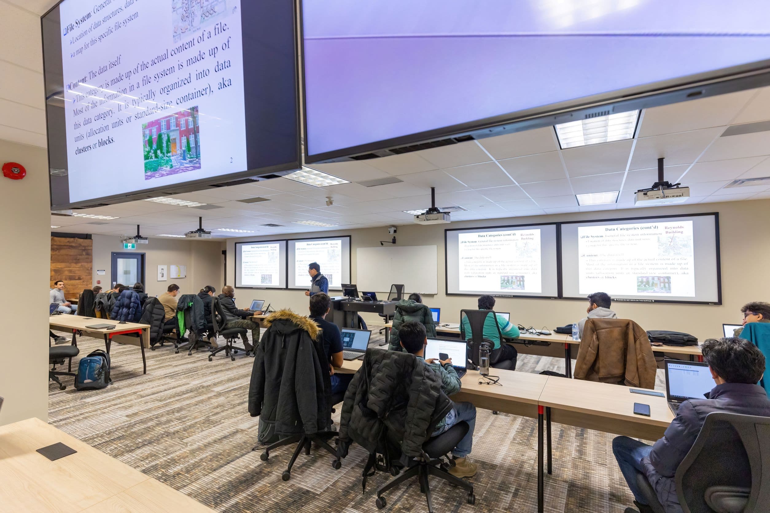 Students sit in the MCTI lecture hall