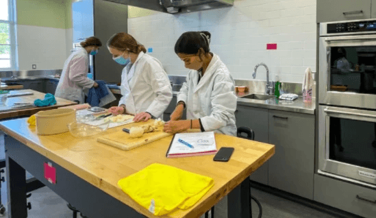 photo of the anita stewart lab with students working